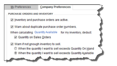 QuickBooks needs to know what your intentions are when it comes to inventory-tracking.