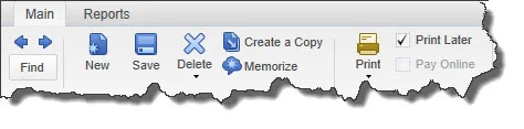  Warning: If you’re planning to print the check, be sure to check the Print Later box in the horizontal toolbar at the top of the screen.