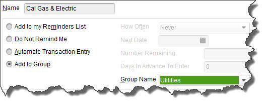 You can add memorized transactions to a Group and process them at the same time.