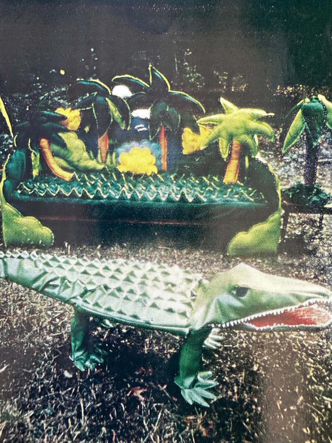 Palm Tree Couch & Lamps - Alligator Coffee Table (Soft Sculpture)