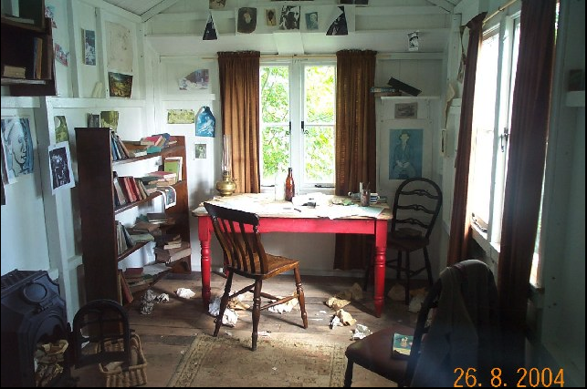 Dylan Thomas’s writing shed in Laugharne, west Wales.