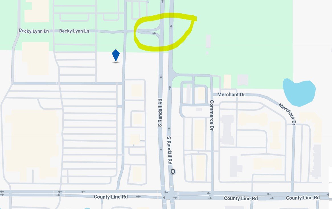 The Village Board will be discussing and voting on a resolution supporting an intersection at Becky Lynn Lane and Randall Road at the meeting on Monday.