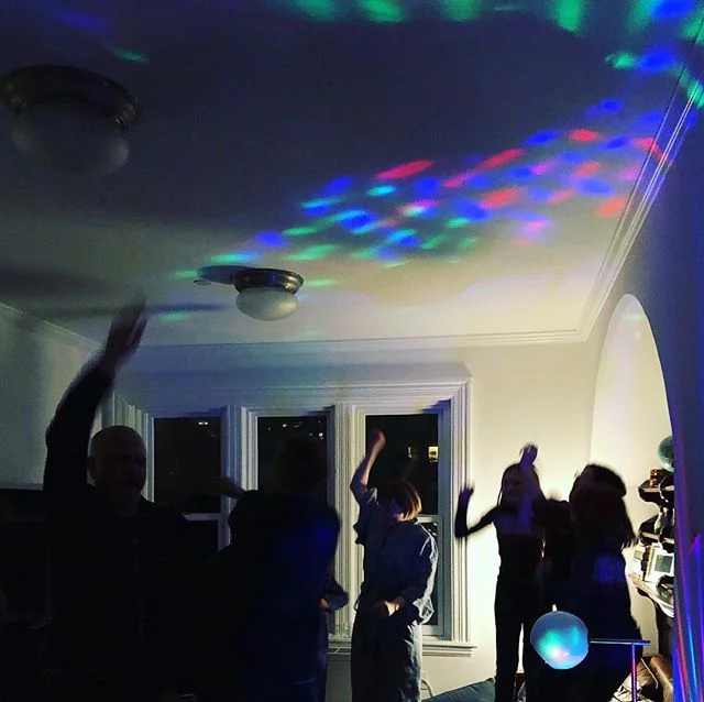 What we learned last night: New Yorkers really know how to ring in a new year! 
And you absolutely can have dinner— & a serious dance party—for 20 people in an 800 sq ft apartment. :) We invited some of our favorite NY friends over & invited them into two of our favorite traditions: the breakfast-for-dinner pajama party & the sharing of the last year’s greatest blessings on NYE. And because there would be a zillion kids & this is not my first rodeo, I proposed a totally fake countdown at TEN PM—smart mom move, right? 
@timschraeder brought my favorite champagne. @michaelrudzena brought killer doughnuts. @kategungor brought brownies & bacon. @kyndirudzena brought me a sheet mask for the morning—genius!—& invited us to consider our intentions for the year to come. 
We ate eggs & hash browns & biscuits, we drank champagne & sparkling cider. We shared blessings & intentions & raised our glasses to each other & to the future...and then my fake countdown plan went out the window & we all danced till 1am, thanks @davidgungor‘s superior dj skills & the disco ball night light that Santa put in Mac’s stocking. :) My intention for 2019: way, way more dancing. ❤️