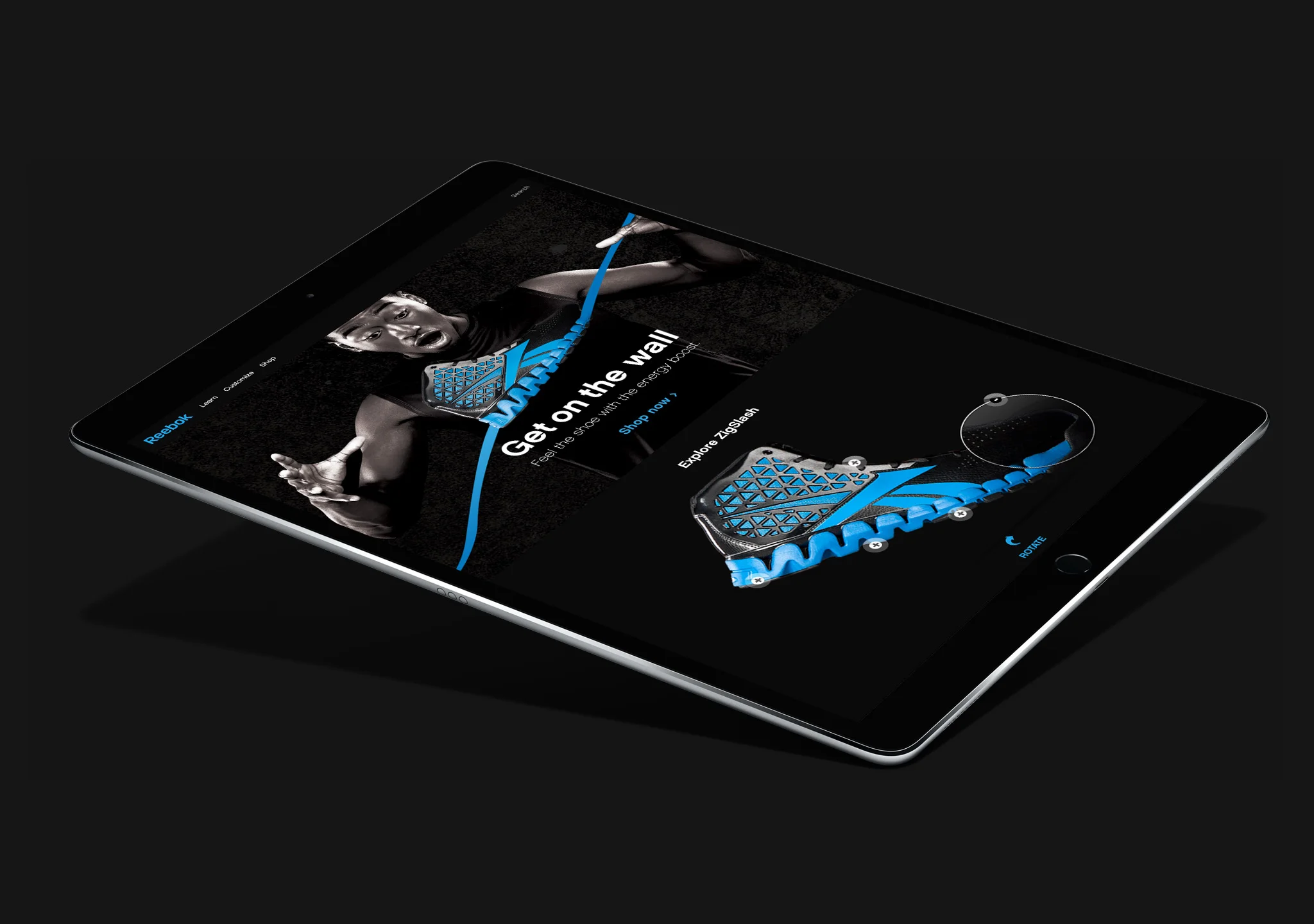  Website on Reebok.com featuring product information and video content.     Team:&nbsp;Nilesh Mehta,&nbsp;Eric Schlakman 