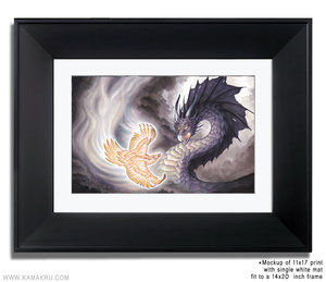 Dragon and Phoenix signed art print — Art of Katie Croonenberghs
