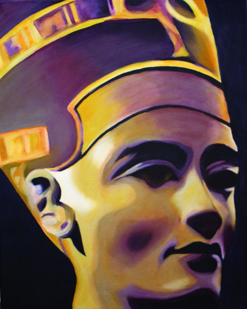 Queen Nefertiti, oil painting