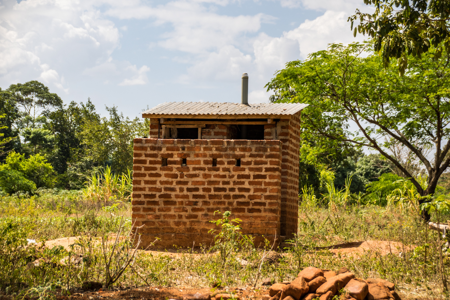 This is a top-notch latrine that a family constructed during Christmas break. It was a huge sacrifice of money and time, but it was well-worth the effort!