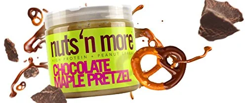 Chocolate Maple Pretzel nuts 'n more high protein peanut butter spread is DELICIOUS