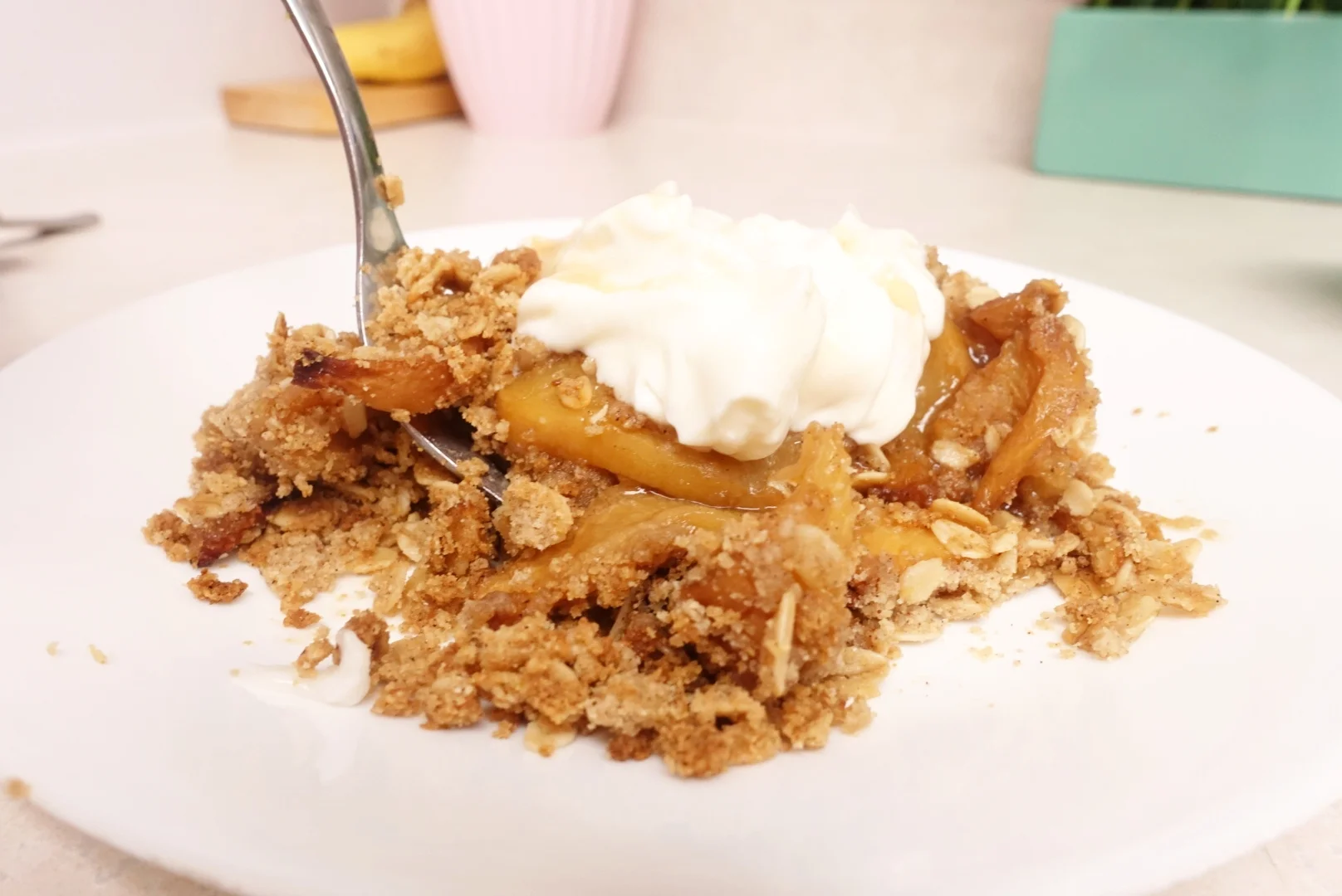 Healthy Peach Crisp