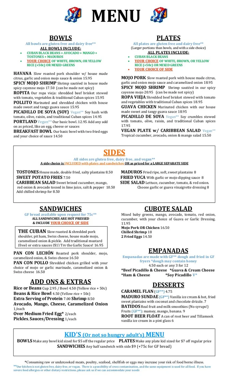 Cube Square Menu CUBO