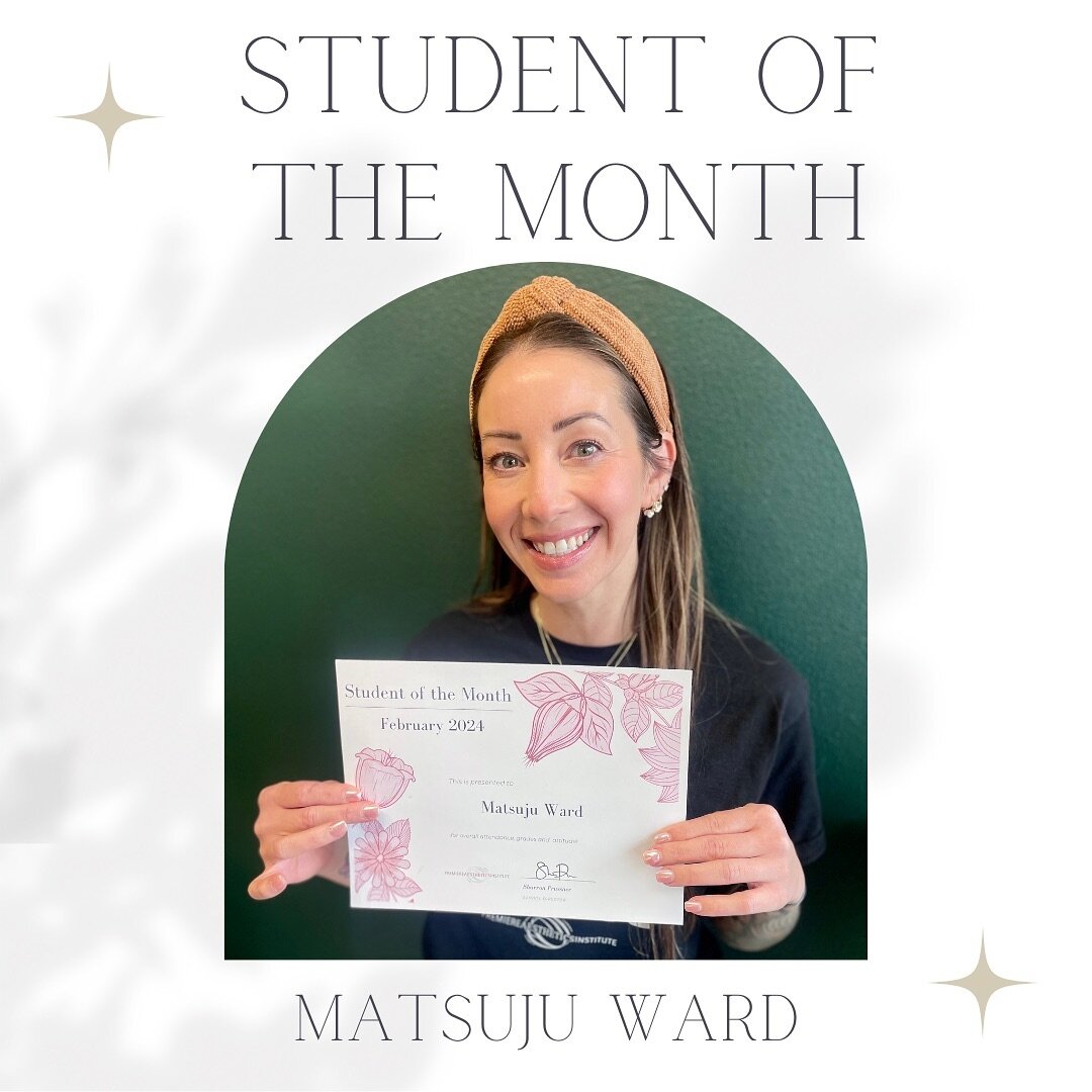 🌟STUDENT OF THE MONTH🌟

Congratulations to our full-time student of the month&hellip; MATSUJU!!! @aestheticsbymatsu 

Matauju is a radiant soul and always has a positive attitude! She slayed facial model week in sales and appointments and continues