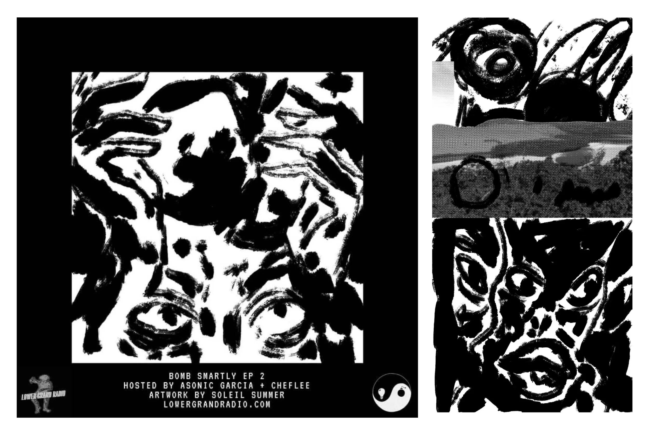 Final & unused illustrations for SMARTOMB’s Bomb Smartly Radio