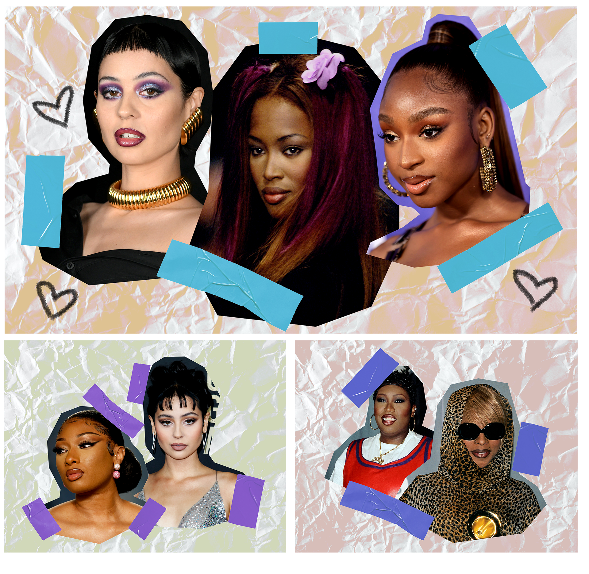 Lede & embedded photo collages for Allure article on the return of 90’s glam/make-up