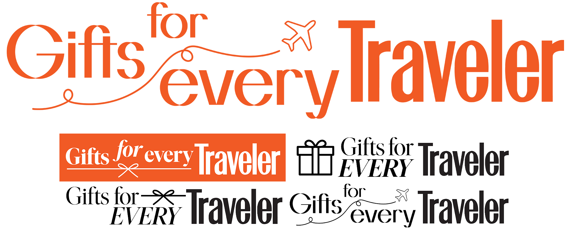 Site banner logo (and drafts) for CN Traveler’s 2024 holiday sales