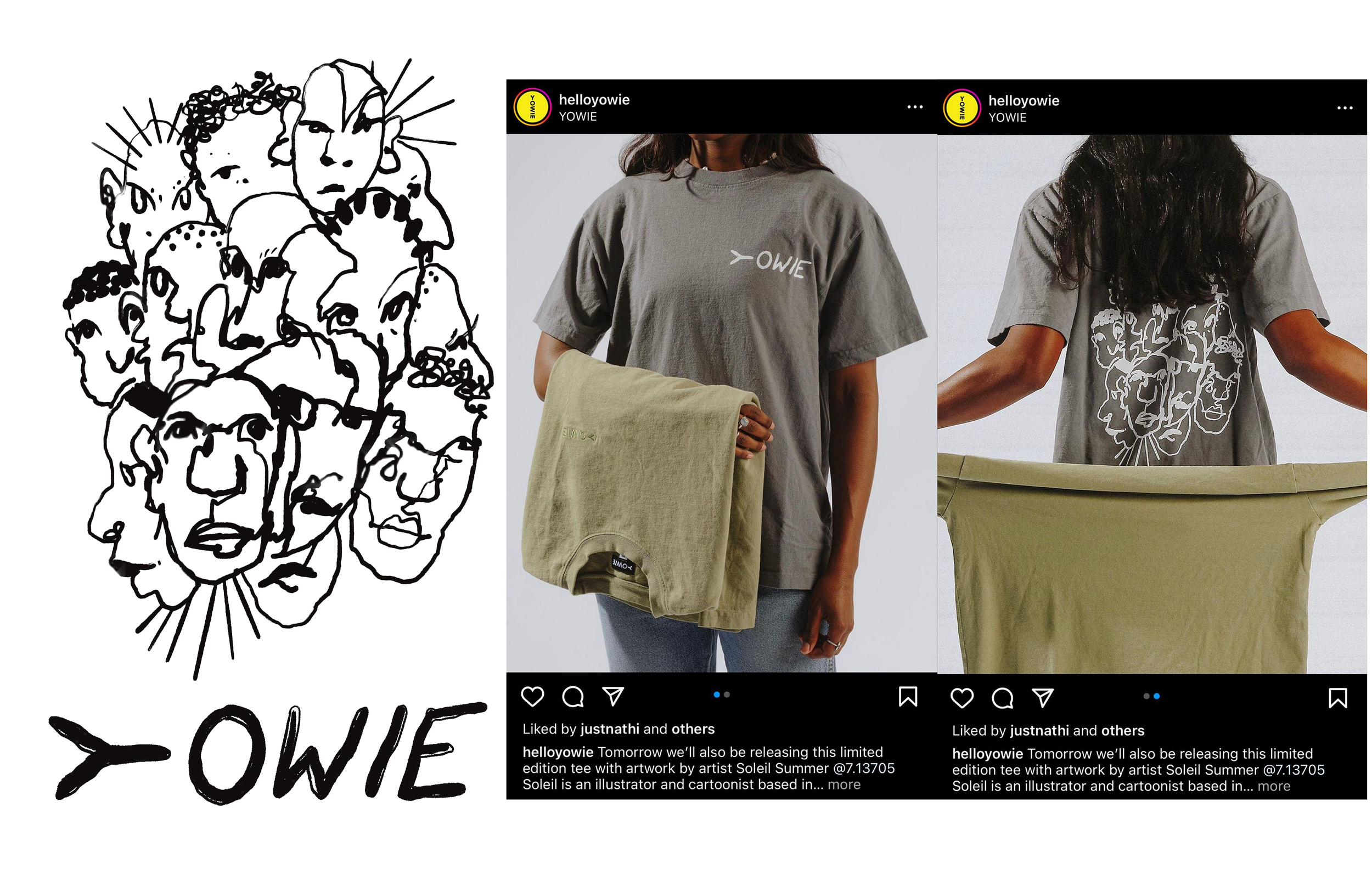 Illustration and type for YOWIE shop