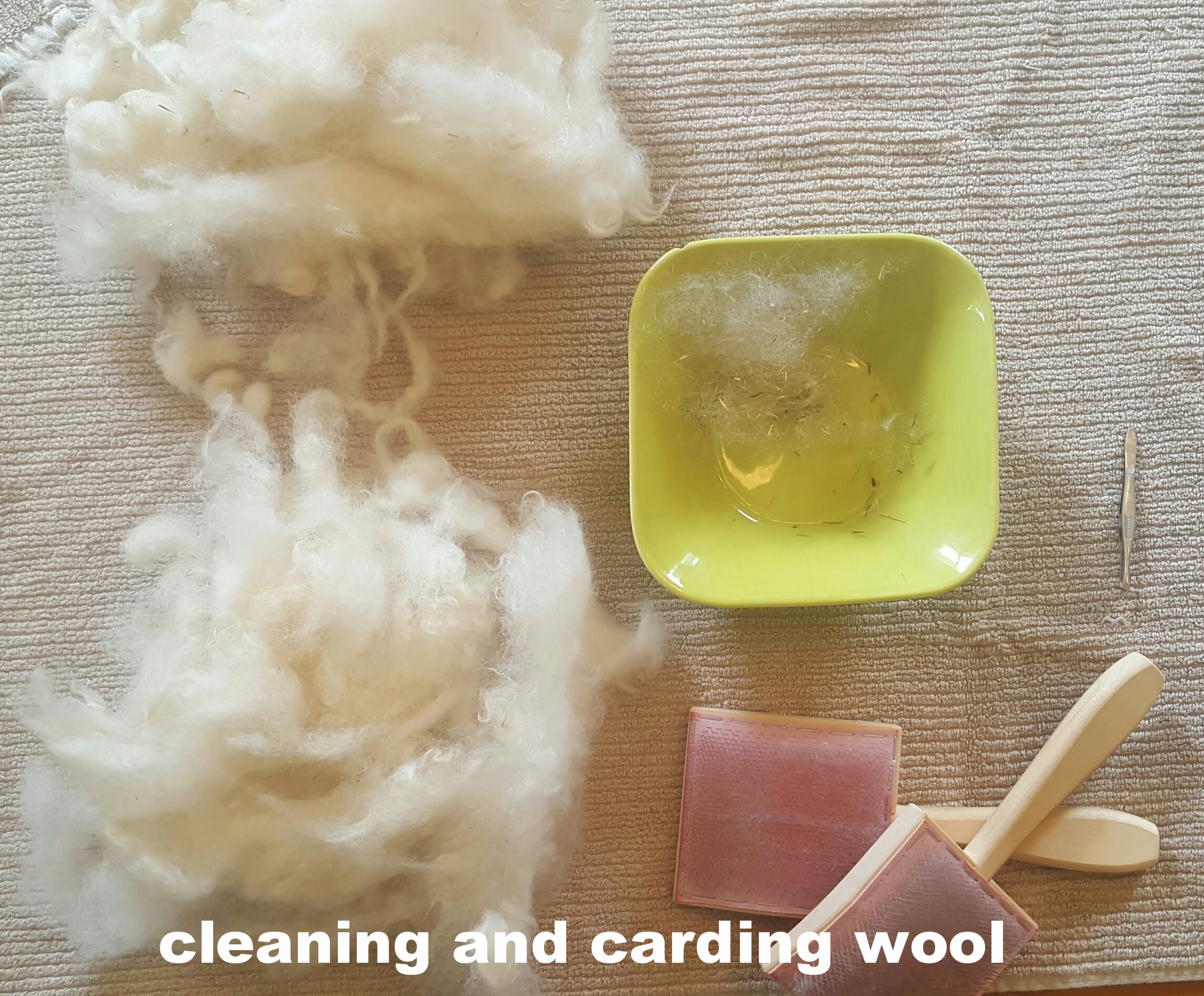 Picking and carding wool