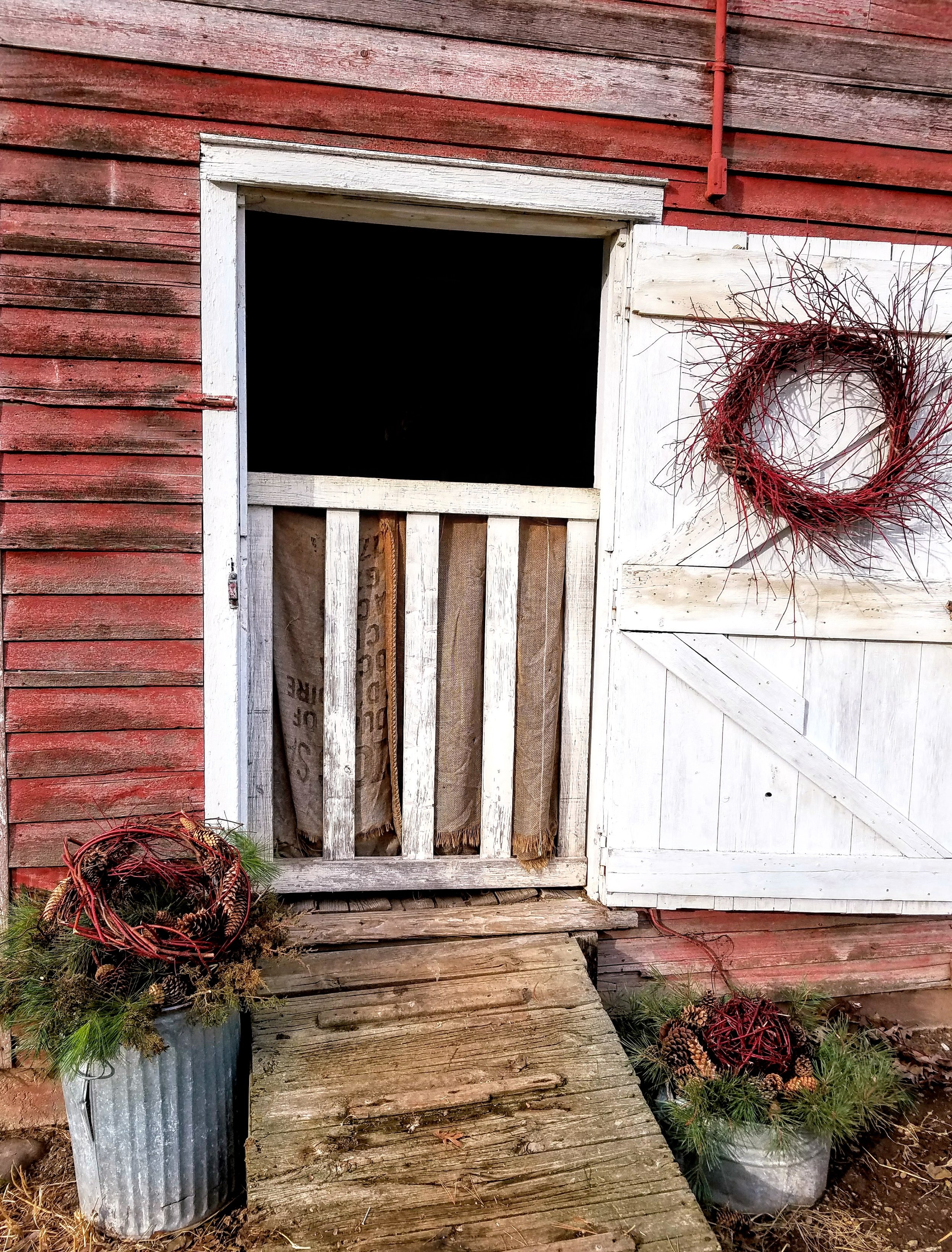 winter barn door