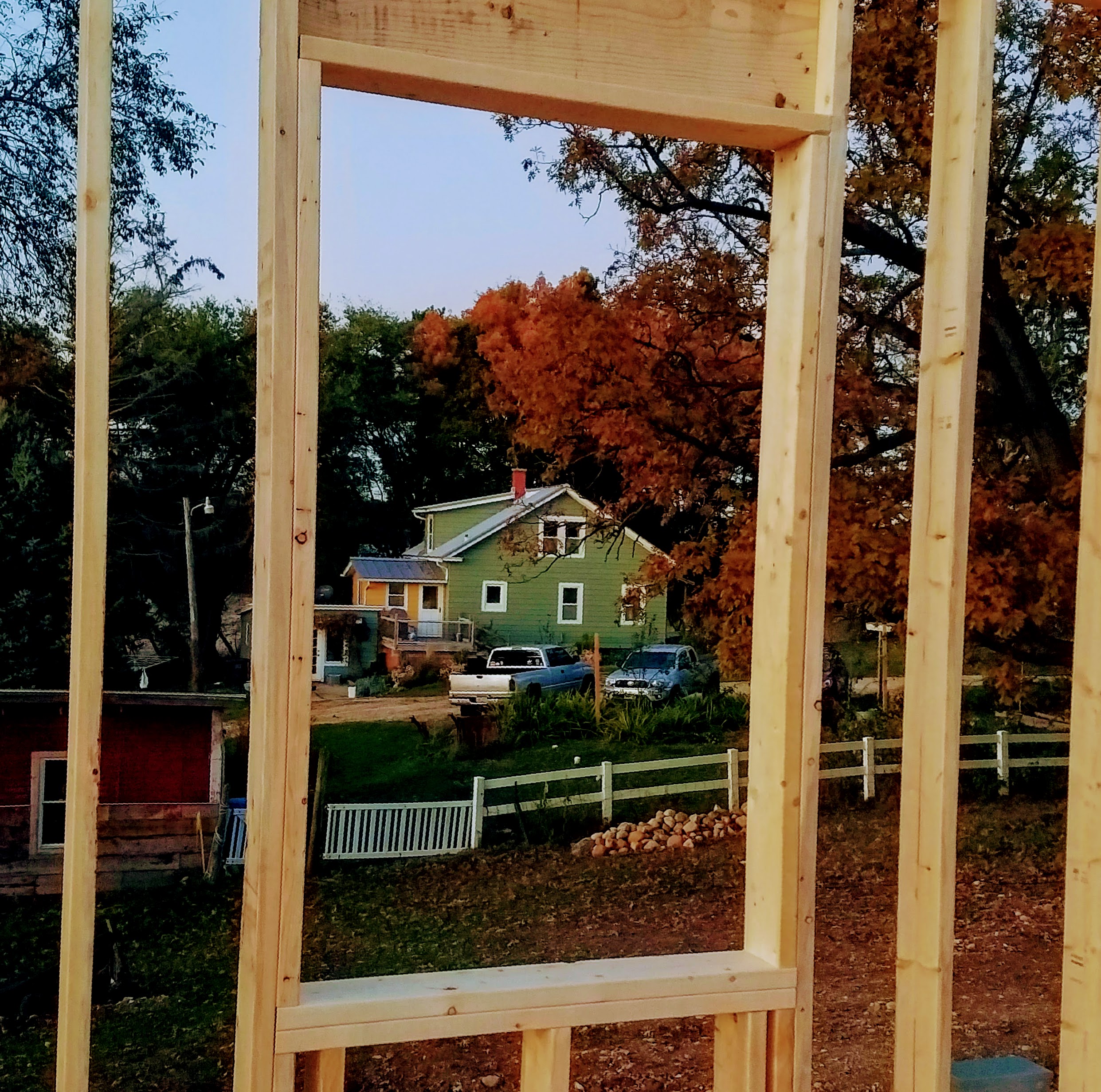 View out the mudroom window of my house