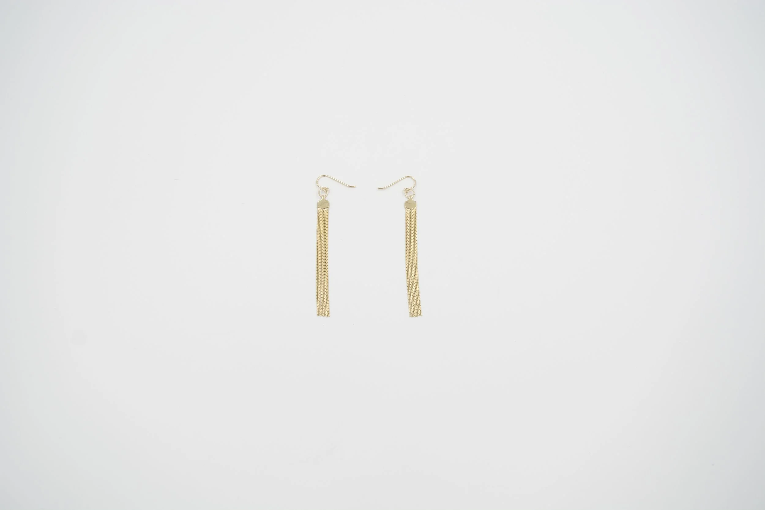Long Gold Tassel Earrings