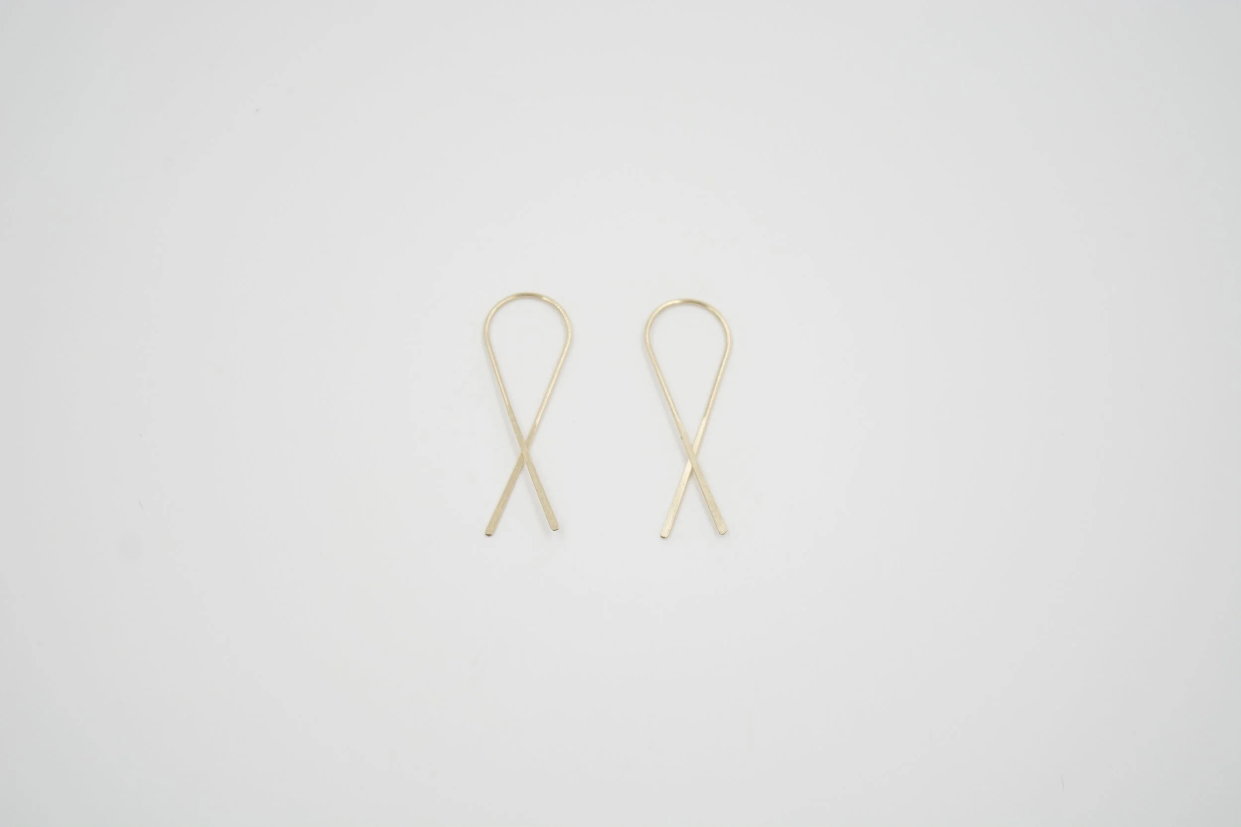 Gold Ribbon Earrings