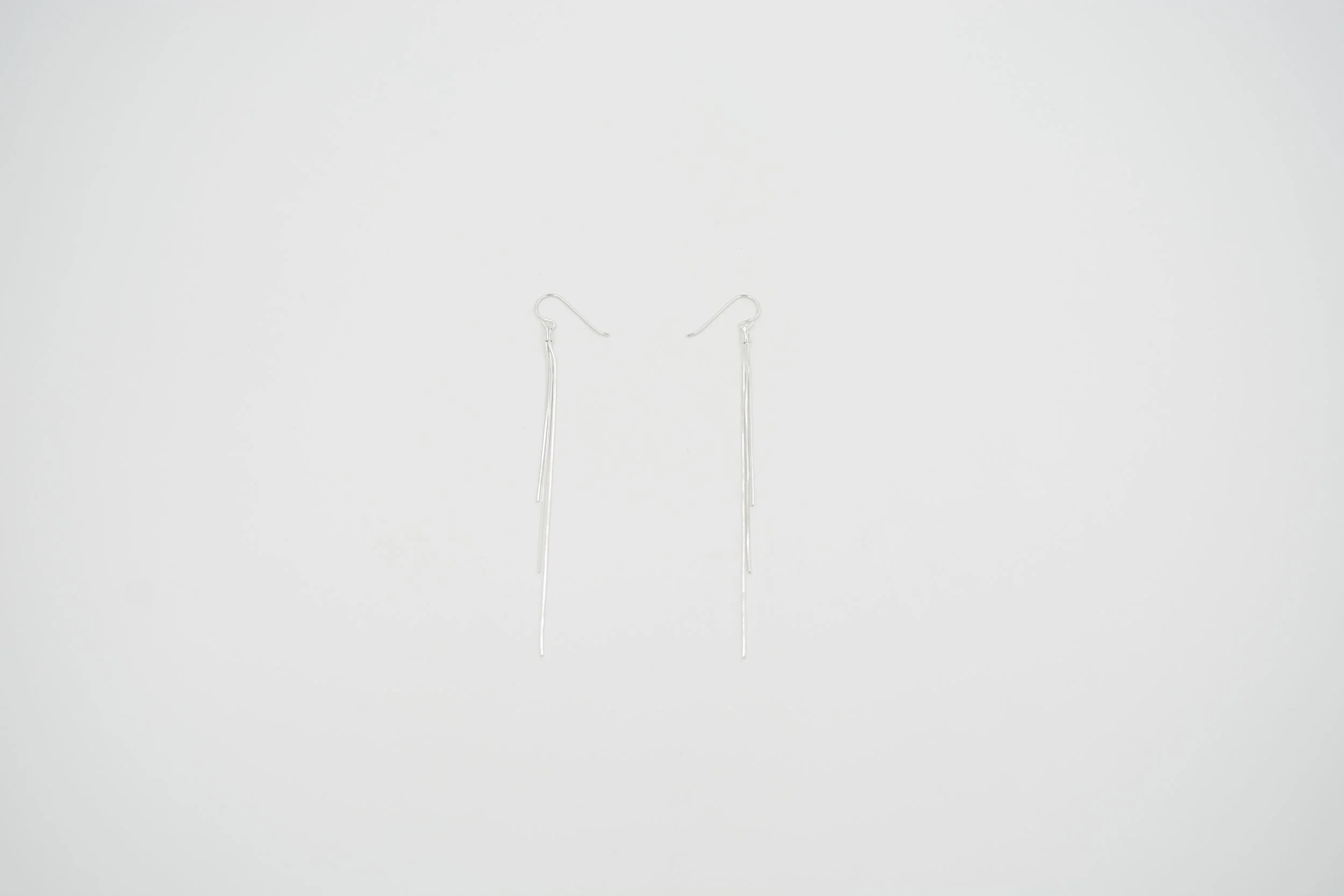 Silver Snake Dangle Earrings