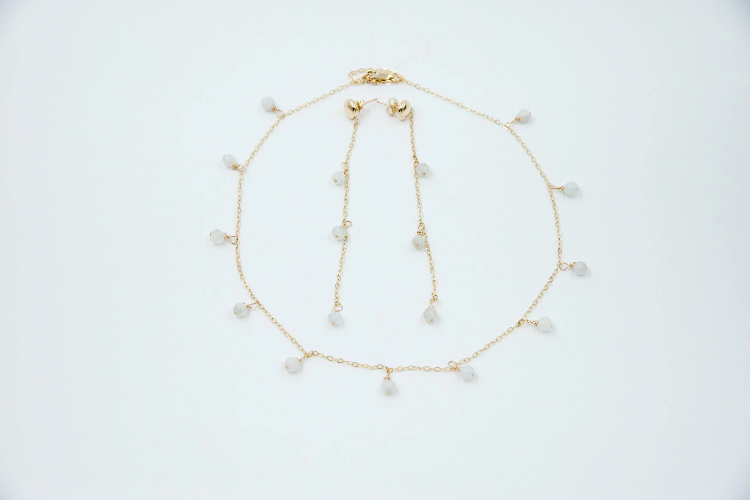 Moonstone Necklace and Earring Set