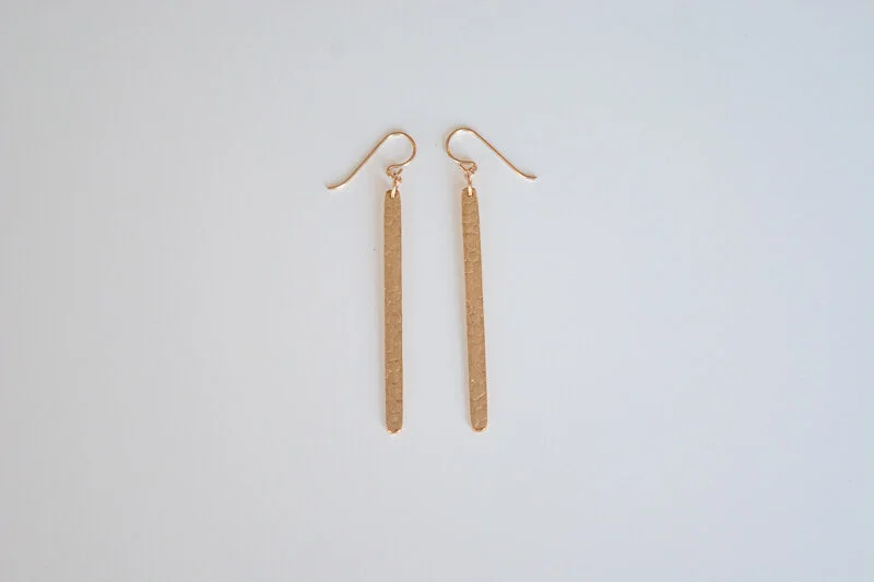 Gold Bar Earrings