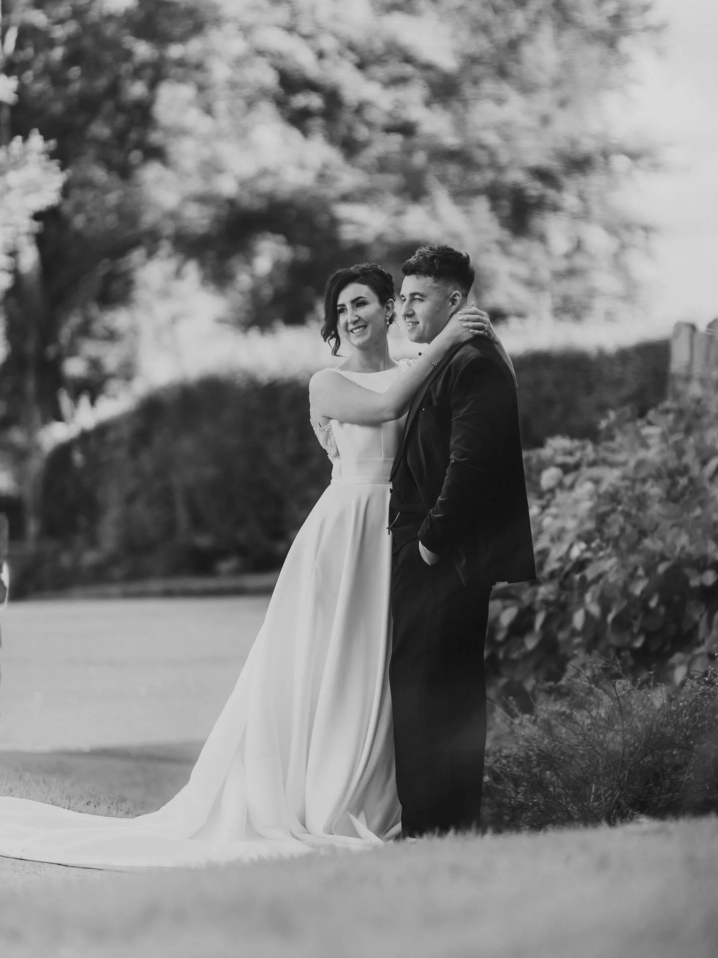 Nichole &amp; Ryan ❤️📸

@sammcdermott big shout out to my man for covering the day ❤️
@memoriesinmotion.films 
@bluebells.broughshane 
@themuddlersclub 
@carlabailiebeauty 
@pronuptiabridalbelfast 
@statementmenswear 
@killeavycastle