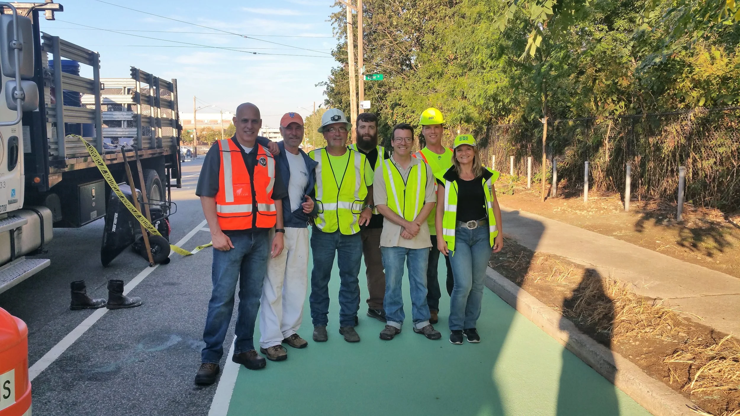 The installation crew