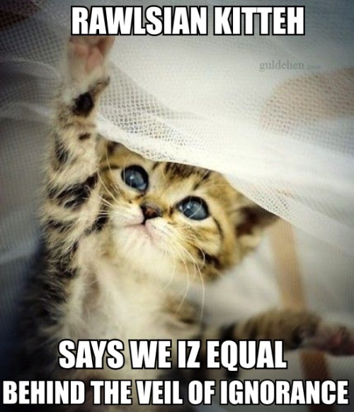Although I differ with John Rawls on details, I like John Rawls’s perspective very much. And this is a very cute kitten. So I love this econlolcats post by Ishita!
When uncertainty and randomness form the basis of your philosophy… This econlolcats post is a harbinger of a Quartz column with the working title “How Low Can Interest Rates Go?” It is coauthored with my brother Christian Kimball, who as a top-flight tax lawyer is well equipped to help take down John Cochrane’s claim that tax arbitrage is enough by itself to create a lower bound on interest rates .