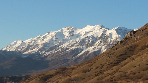 Mount Timpanogos as viewed from my Dad’s deck