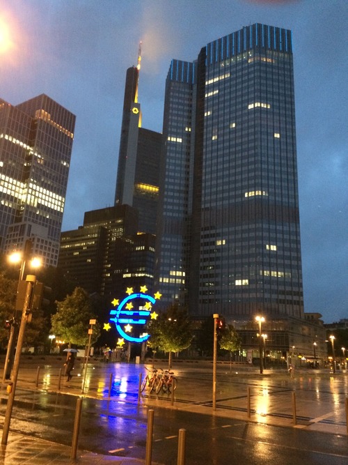 Photo of one of the European Central Bank buildings that I took when I visited. I give full permission to anyone to use this photo as long as they link to this post.