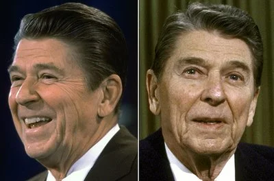 Reagan before his presidency … . Reagan after his presidency