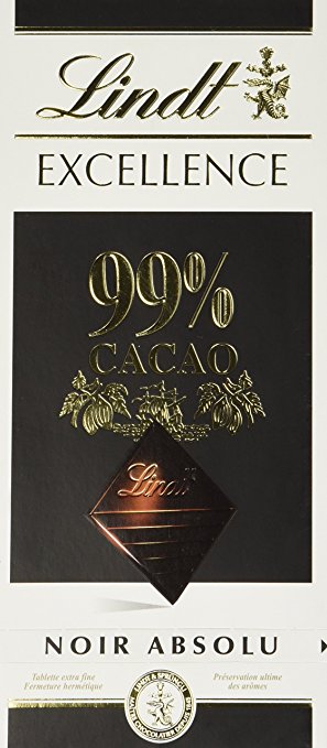 Link to the Amazon site for Lindt 99% Noir Absolu Bars