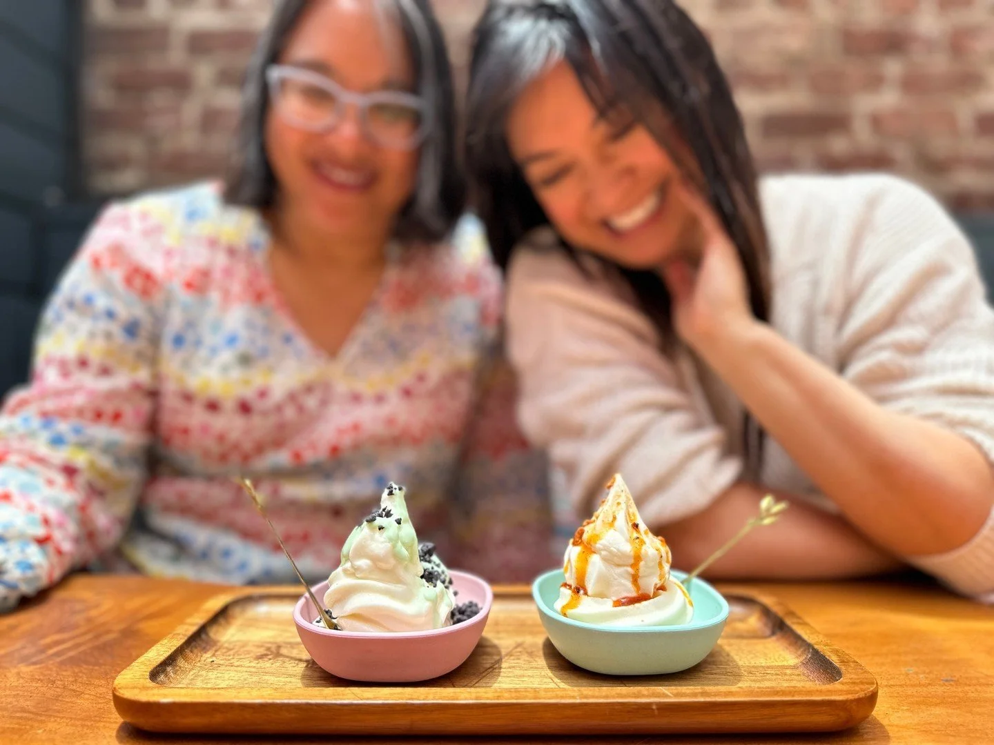 🌈Joy is...our Soft-Serve 🍦 topped with Ube Crumble + Pandan Coconut Condensed Milk. Or for the "adventurous palate", drizzled with our house Chili Oil and topped with Crispy Garlic 🔥 🔥 
#needasmile #whatsyourflavor