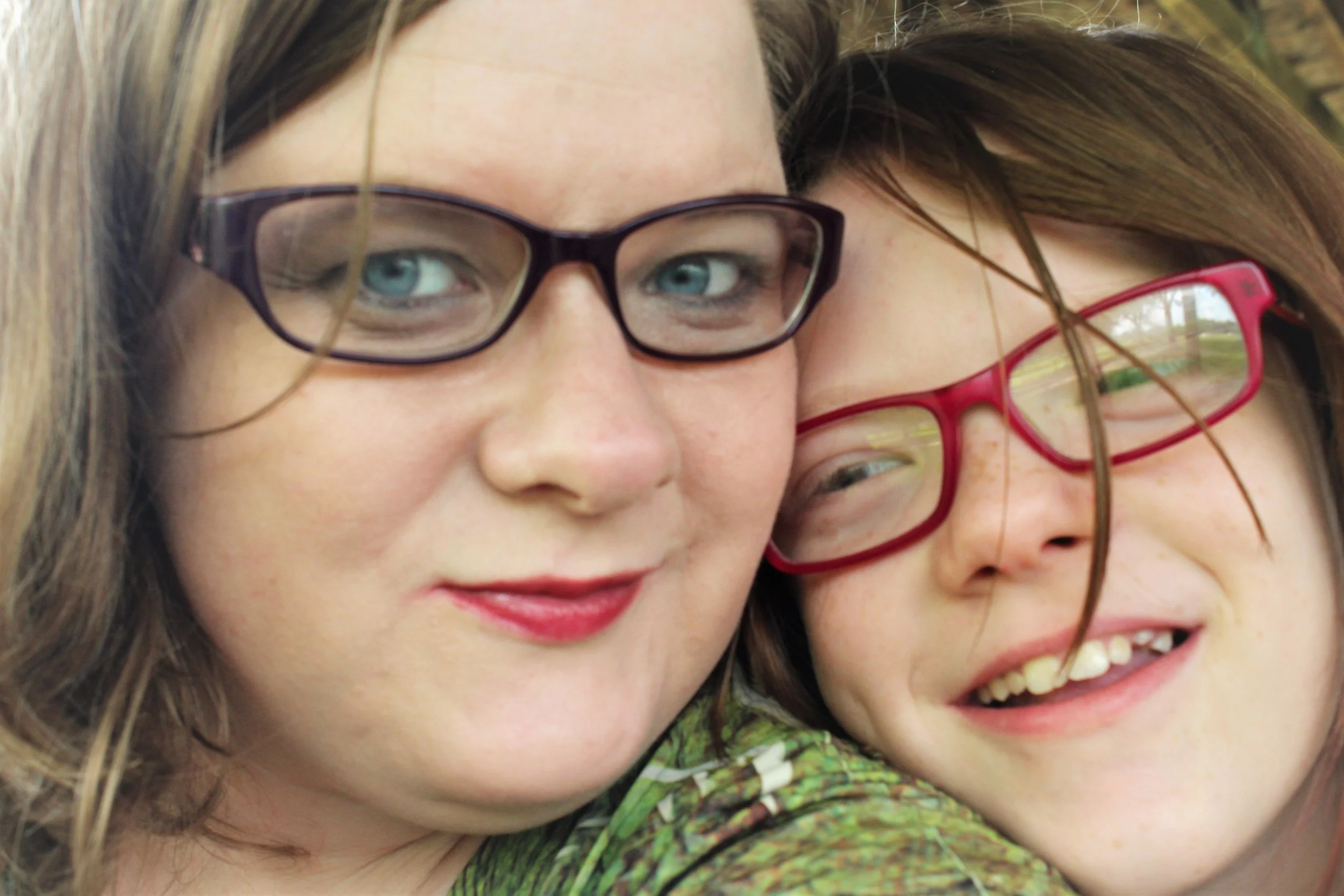 Mother daughter selfie