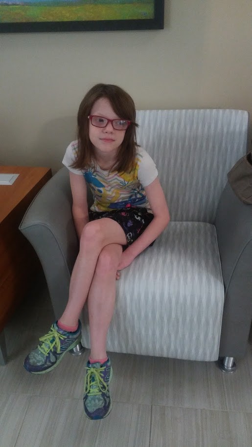 My kid with 22q outside you see a typical child inside she struggles with multiple minor issues associated with 22q this is us at mary freebed in grand rapids waiting for doctors every tuesday but bella isn’t disabled at all according to ssi