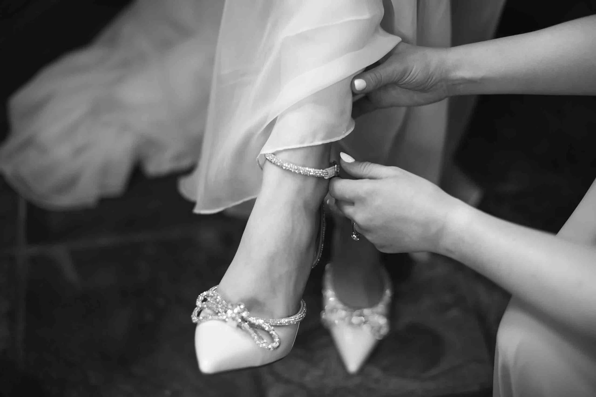Bride getting ready at Hauser Hall bridal suite