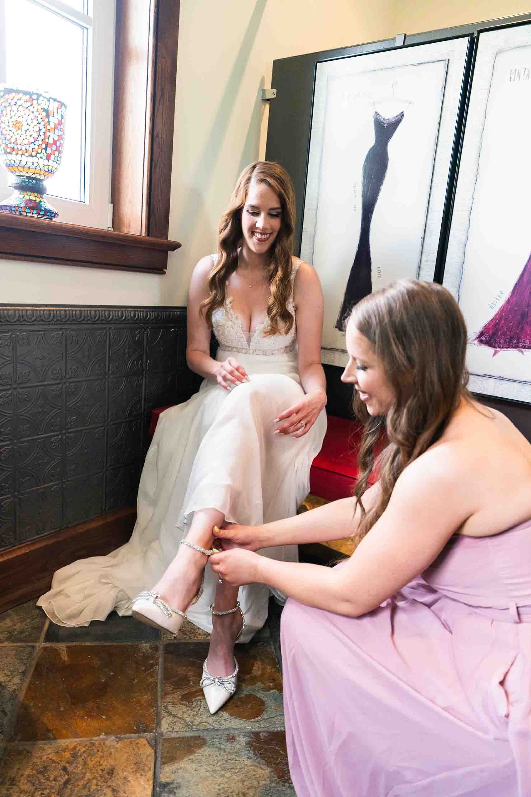 Bridal preparations at Hauser Hall