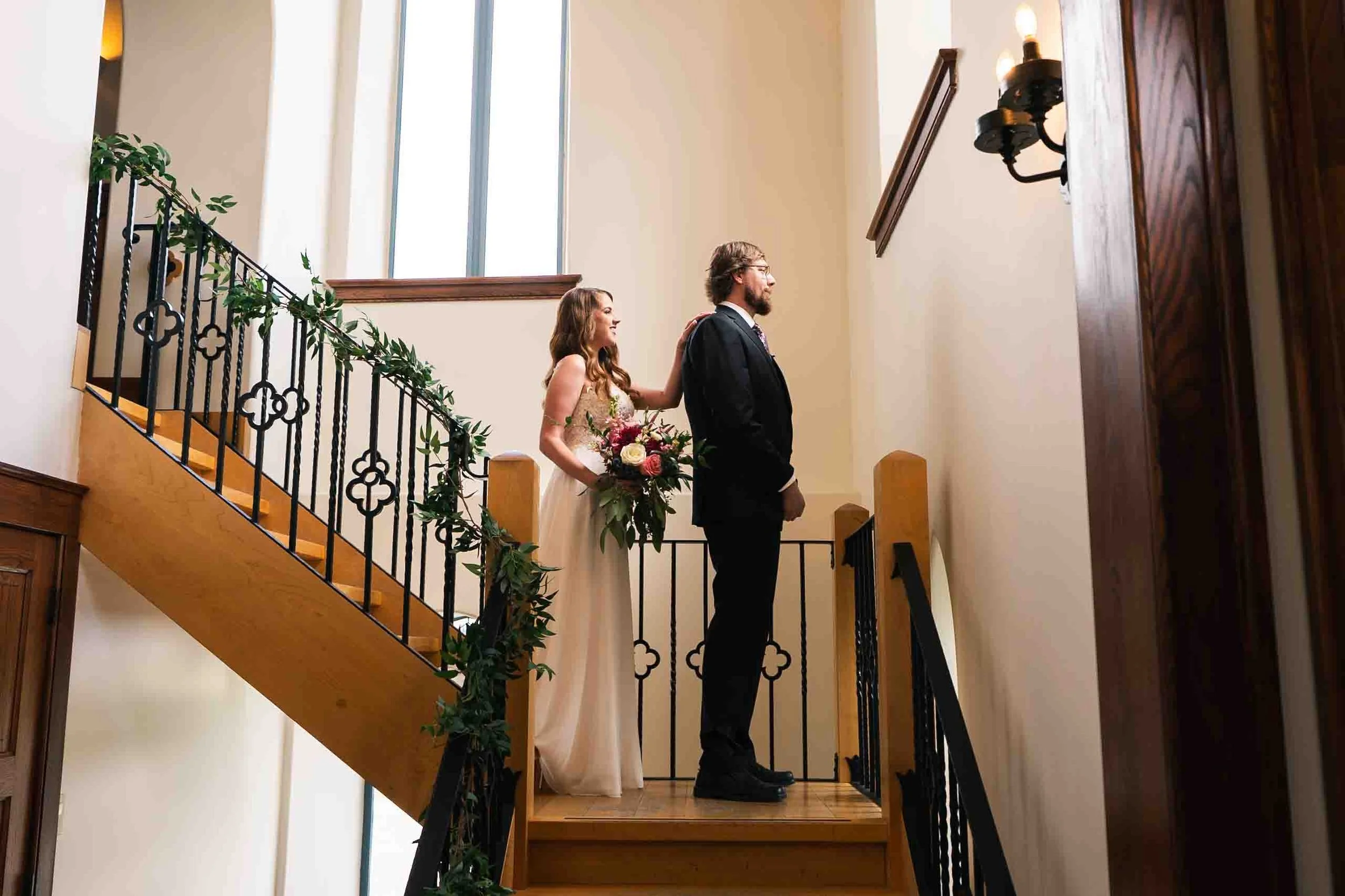 Documentary first look wedding photography