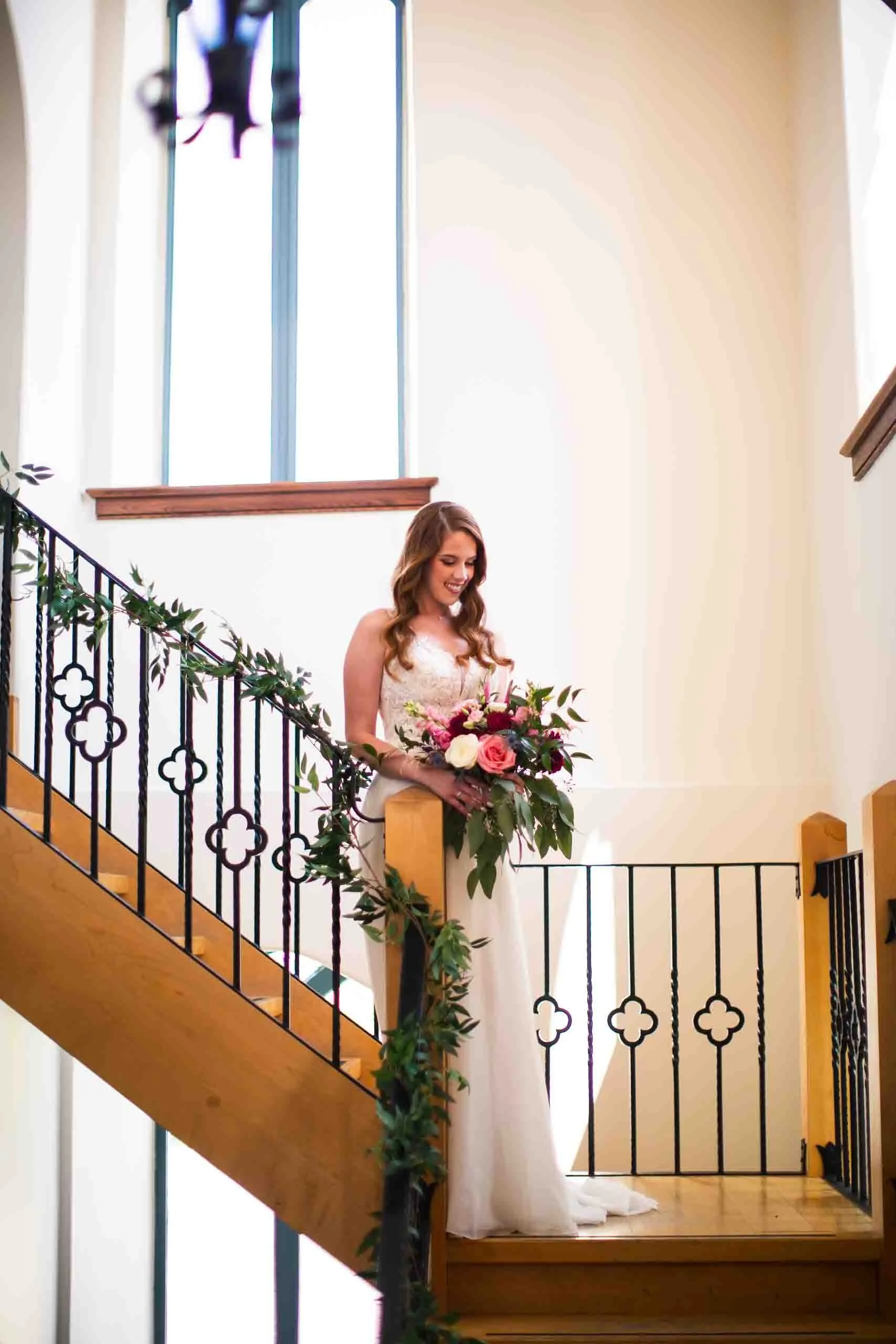 Bride and groom portraits at Hauser Hall