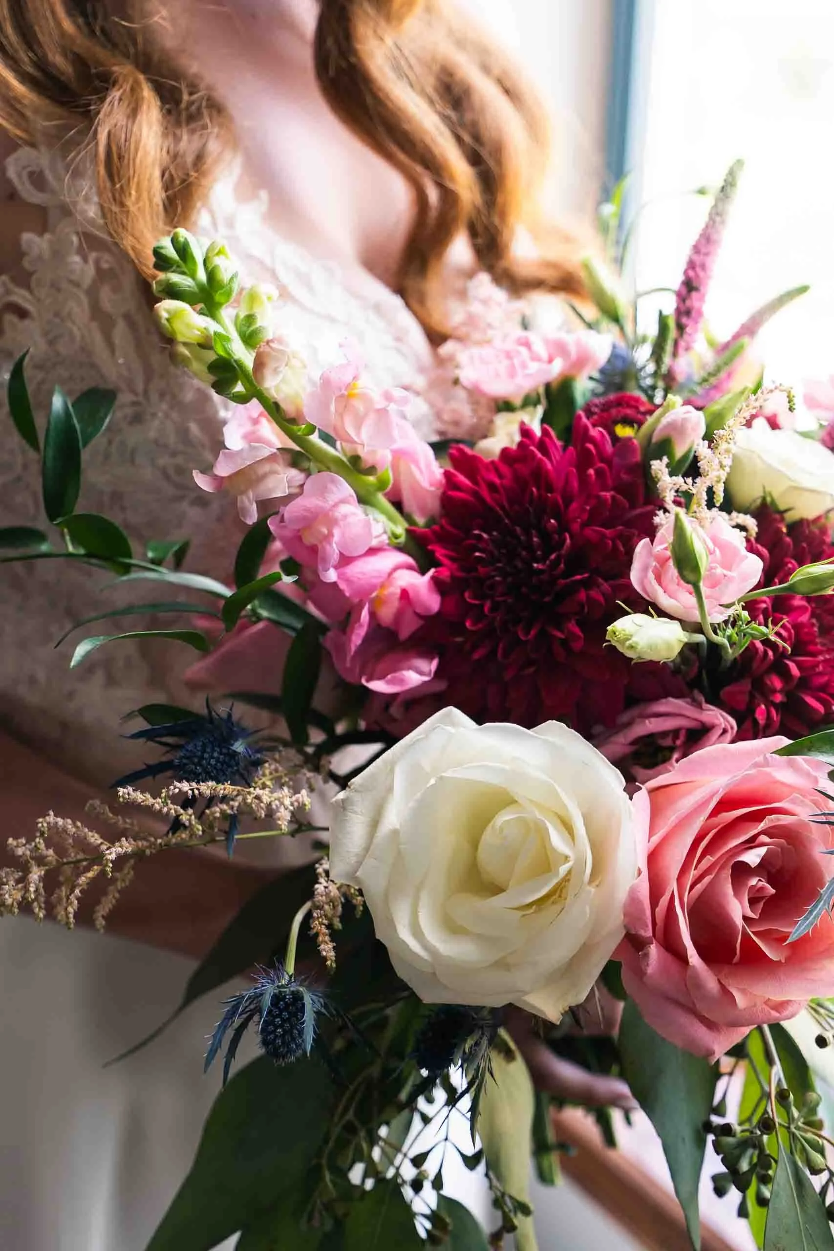 Bride and groom portraits at Hauser Hall