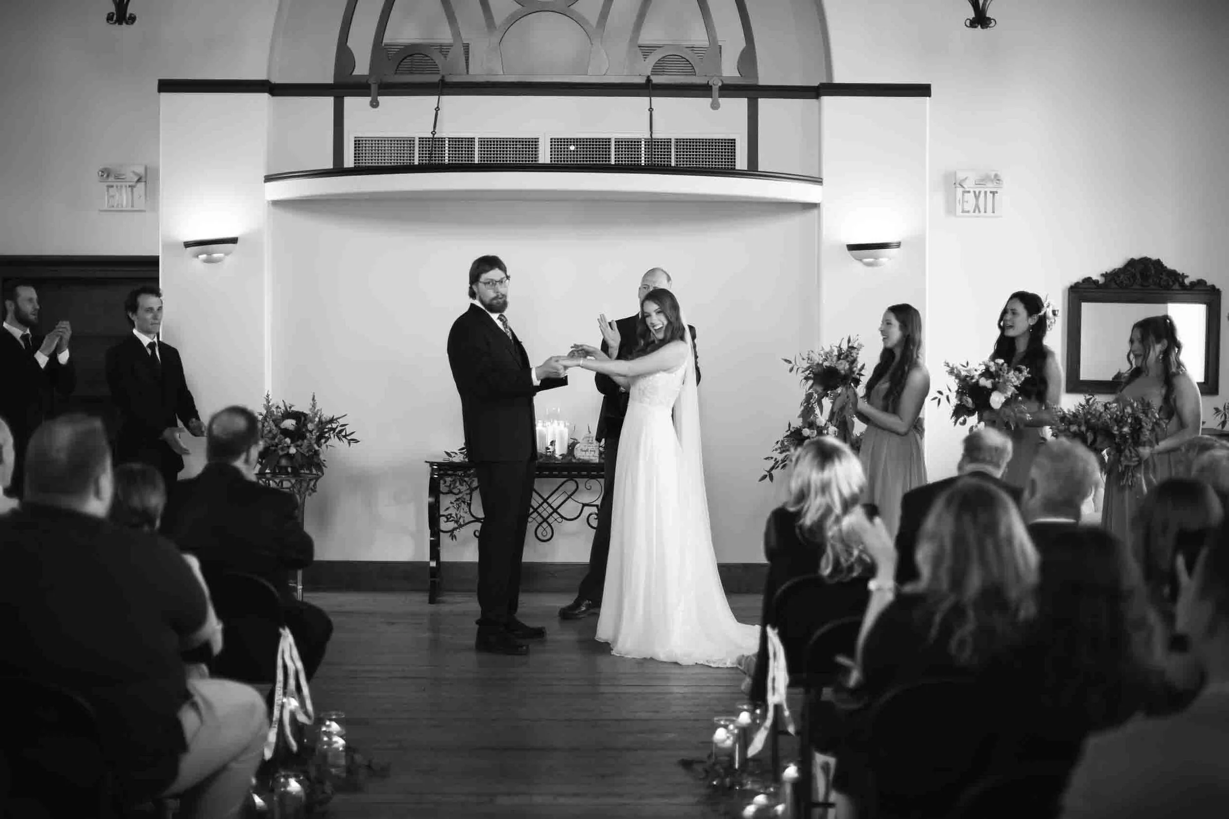 Hauser Hall wedding ceremony photography