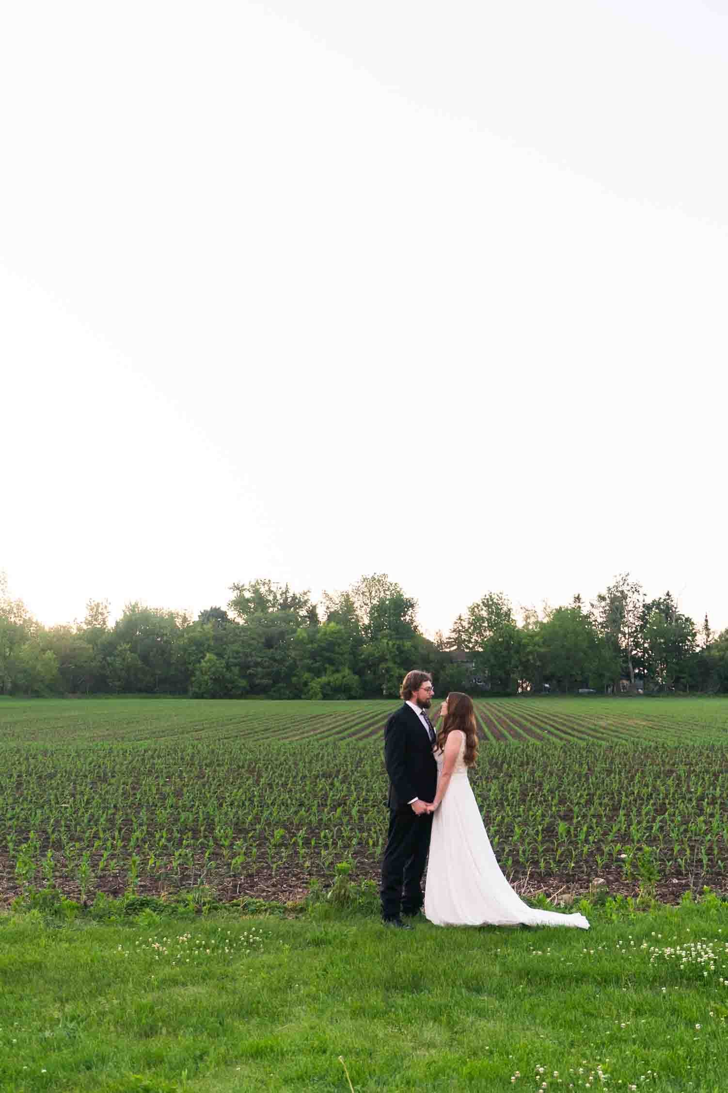 Sunset wedding photography at Hauser Hall