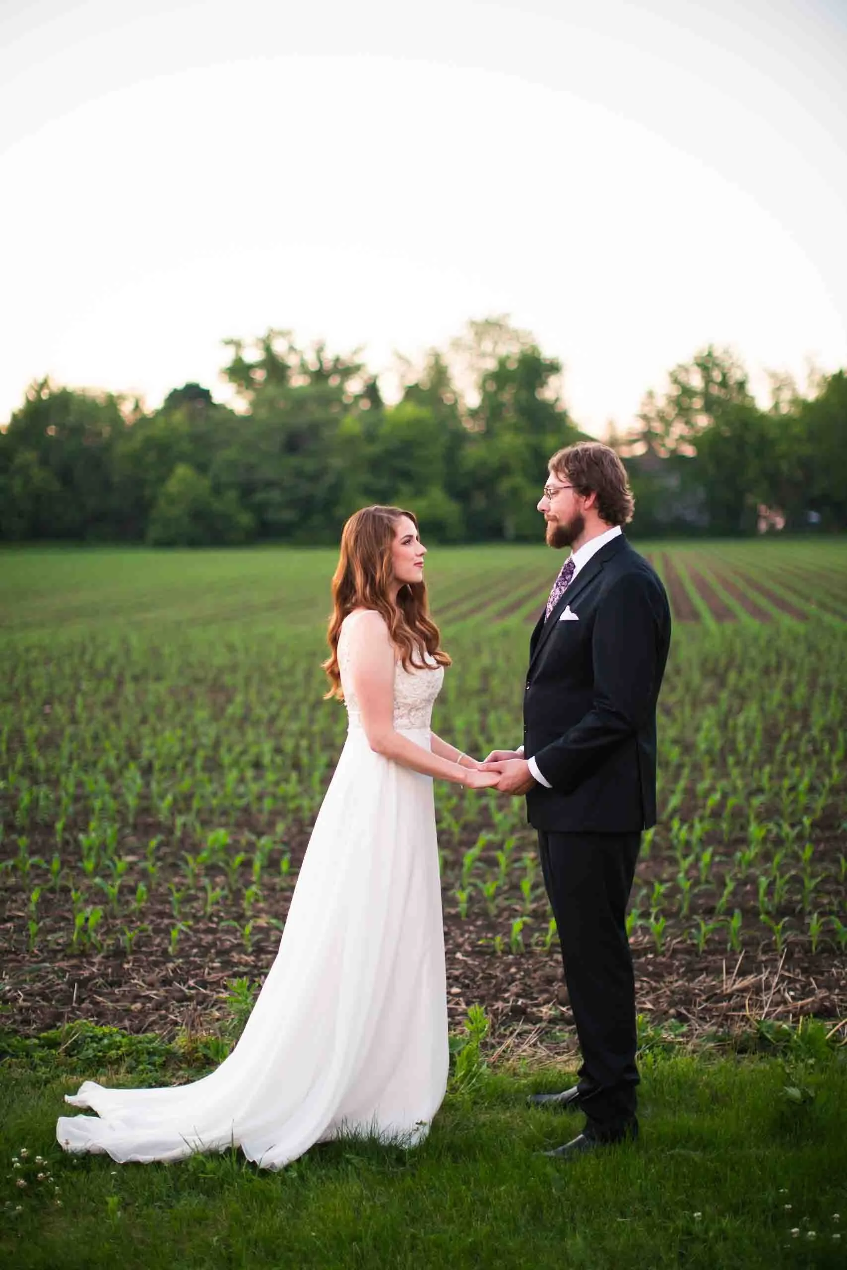 Sunset portraits near Hauser Hall