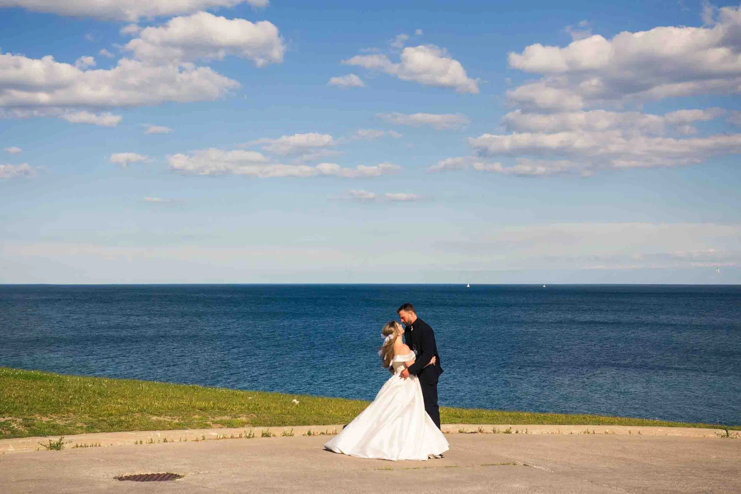 RC Harris Water Treatment Plant Wedding Portraits | Toronto Ontario