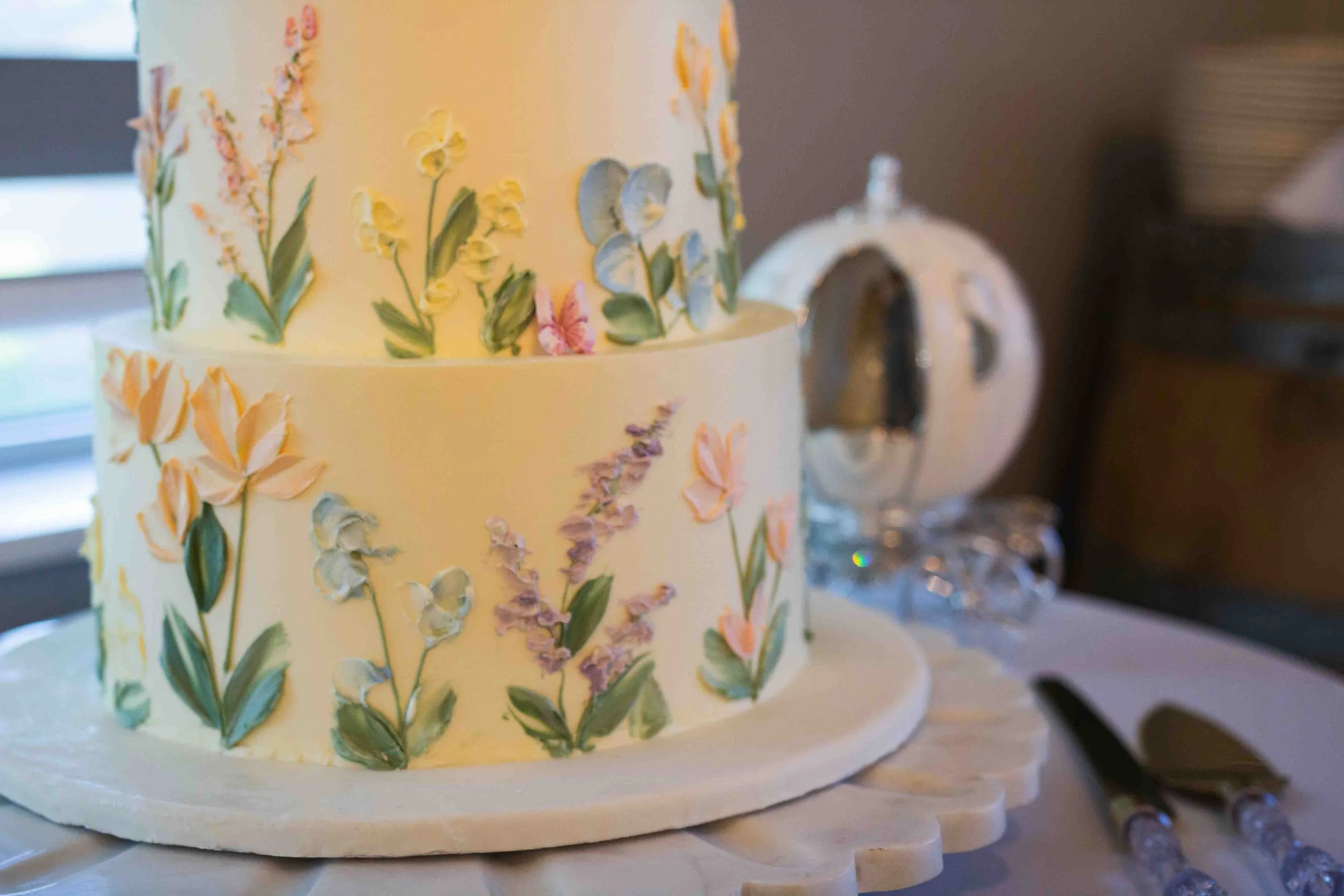 Floral Wedding Cake Details Cambridge Ontario