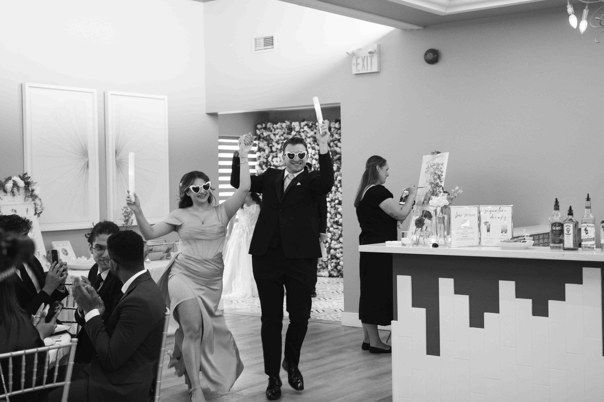 Black and White Wedding Reception at The Venue Cambridge Ontario