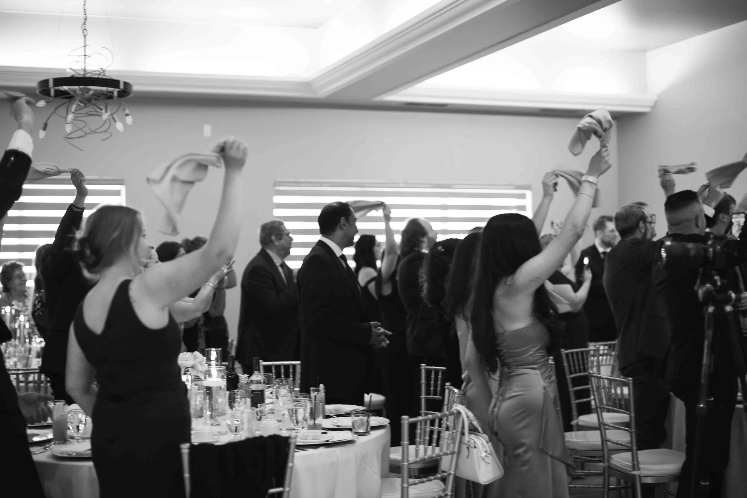 Black and White Wedding Reception at The Venue Cambridge Ontario