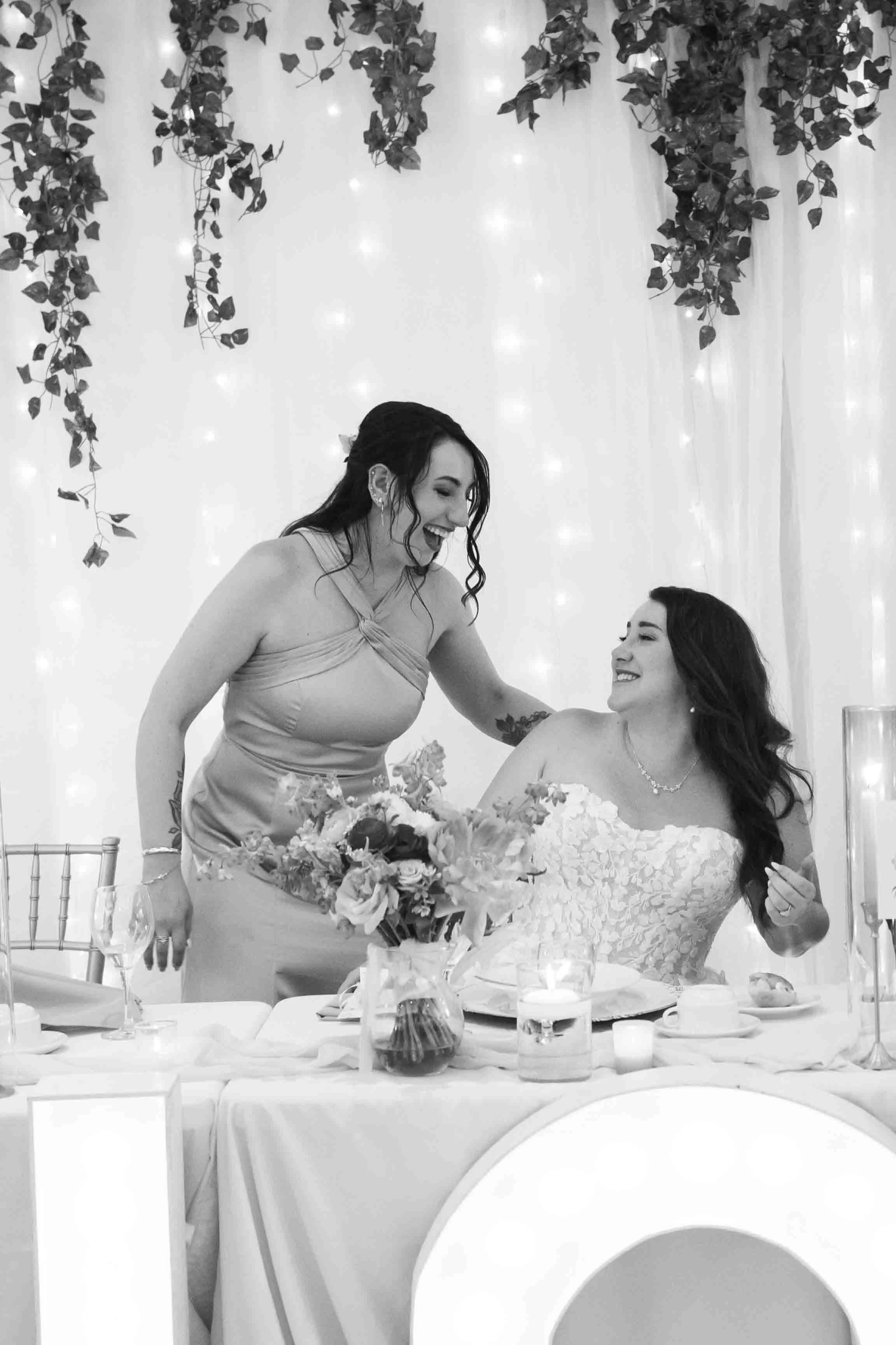 Black and White Wedding Reception at The Venue Cambridge Ontario